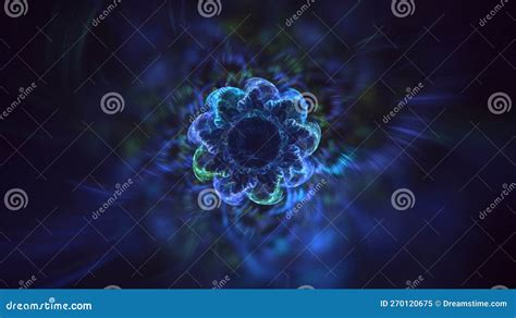 3d Rendering Abstract Multicolor Technology Fractal Light Background