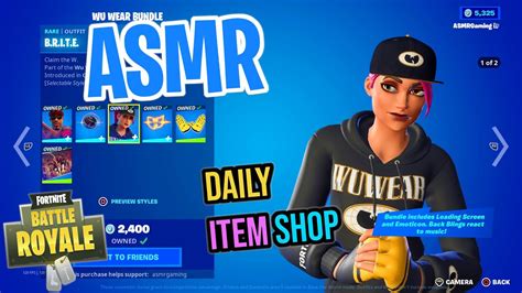 Asmr Fortnite Wu Tang Skins Are Back Daily Item Shop 🎮🎧 Relaxing Whispering 😴💤 Youtube