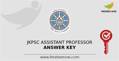 Jkpsc Assistant Professor Answer Key 2023 Pdf Out Objections