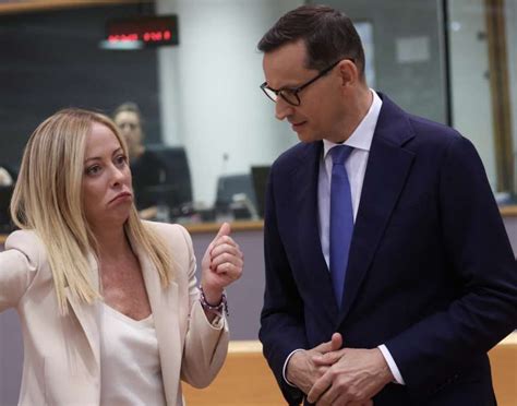 Giorgia Meloni Mateusz Morawiecki Al Consiglio Europeo Dago Fotogallery