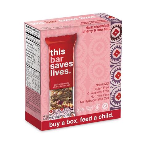 This Bar Saves Lives Dark Chocolate Cherry And Sea Salt All Granola Bars