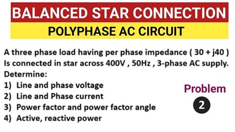 Balanced Star Connection Polyphase Ac Circuits Problem Bee