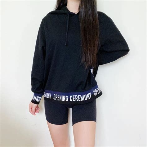 Nwt Opening Ceremony Black Hoodie Size Large — Depop