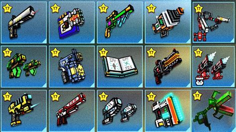 Pixel Gun 3D Using All 17 Lvl Back Up Weapons Challenge YouTube