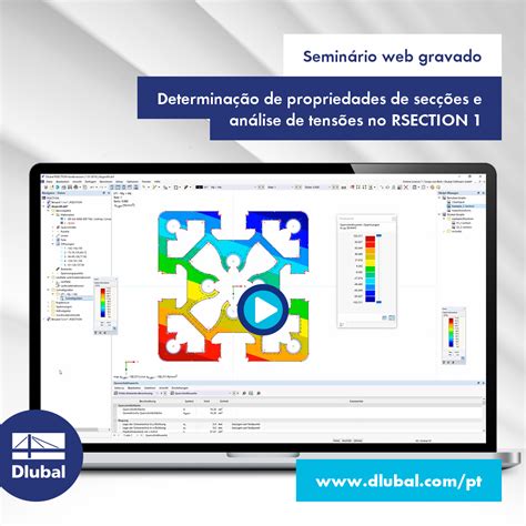 Gravação de seminário web Determinação das propriedades da secção e