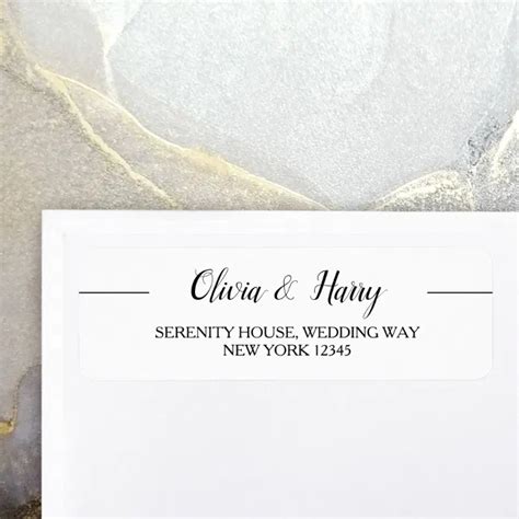 Simple Elegant Wedding Return Address Label Zazzle