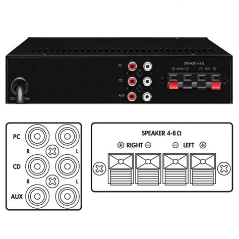 Kompaktowy Wzmacniacz Stereo Hi Fi X W Monacor Sa Avstore Pl