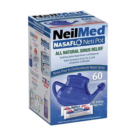 Nasaflo Neti Pot Neilmed Olla Sinus Rinse 60pz Bb