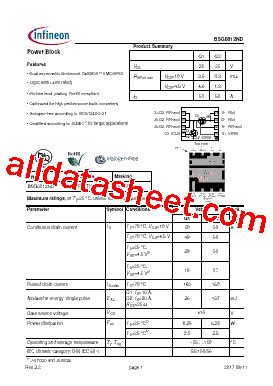 BSG0812ND 数据表 PDF Infineon Technologies AG