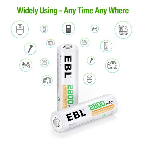 Buy Ebl Aa Rechargeable Batteries Mah Counts High Performance