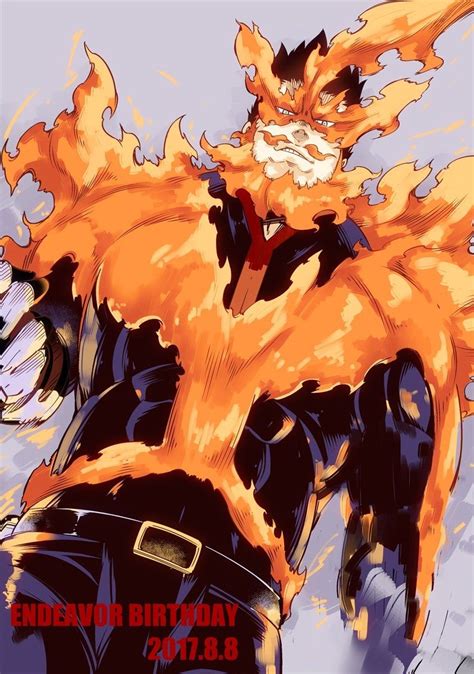 Endeavor Todoroki Enji Anime Hero Academia Characters Boku No