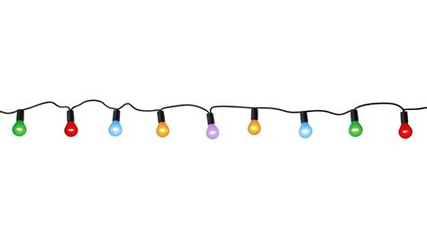 String of Christmas lights isolated on transparent background ...