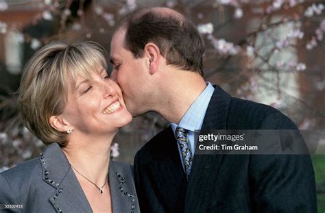 Sophie Rhys Jones And Prince Edward On The Day Of Their Engagement