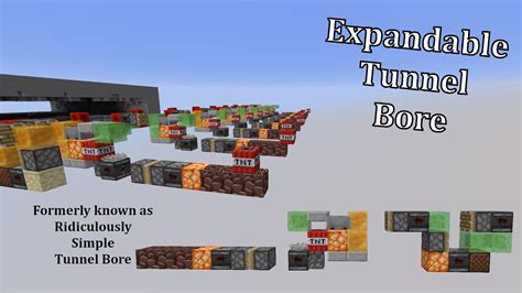 Minecraft Tunnel Bore Schematic