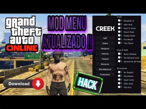 MELHOR MOD MENU PARA GTA 5 ONLINE CREEKSIDE MENU MÉTODOS SEM RISCO DE