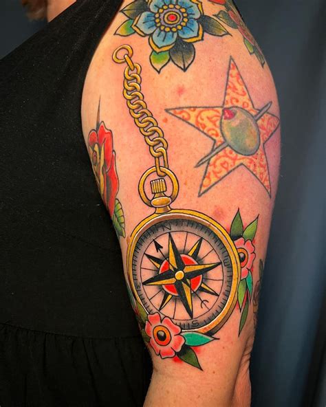 Traditional Nautical Compass Tattoo