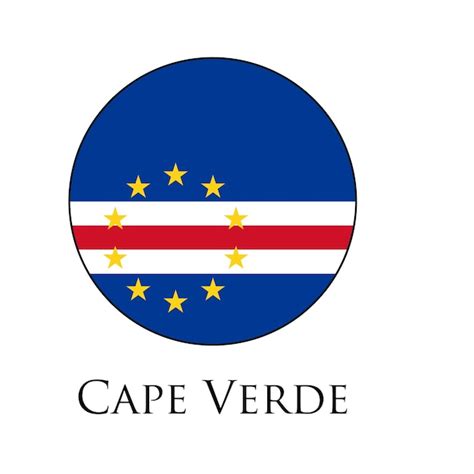 Bandeira Do Cabo Verde Vetor Premium