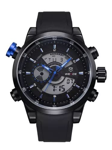 Reloj Weide Anadigi Wh Negro Y Azul Para Hombre Mercadolibre