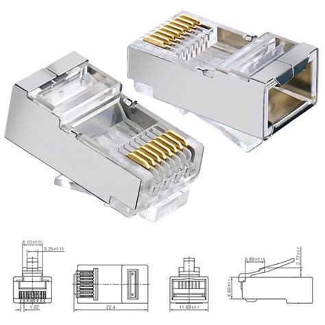 Cat Metal Rj Jack Konnekt R U Ethernet Jak Adet