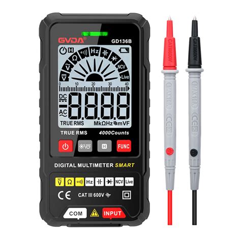 Gvda True RMS Ncv DC AC Voltage Tester Automatic Voltmeter Auto Ranging