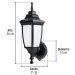 Arbotante De Led W Tipo Farol Soportado Negro Volteck Arbotantes