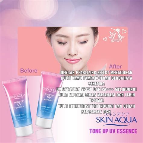 Jual Skin Aqua Tone Up Uv Essence Spf Pa Kemasan Ungu