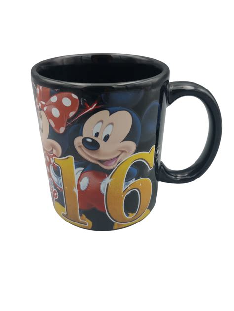 Disney Florida Jerry Leigh Oz Mickey Mouse Black Coffee Cup Mug