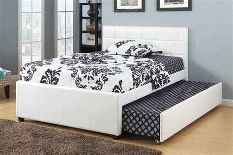 Adena White Full Bed With Trundle | Full Platform Beds