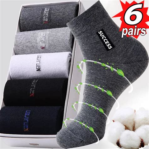 Bas De Sport En Coton Respirant Pour Hommes Fibre De Bambou Chaussettes