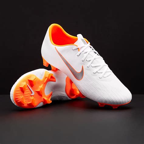 Nike Mercurial Vapor XII Pro FG - White/Metallic Cool Grey/Total Orange ...