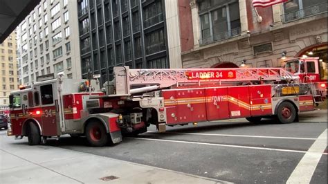 “it’s Tiller Time” ~ Fdny Tiller 34 Taking Up After Acting Fdny Ladder 25 On West 77th Street