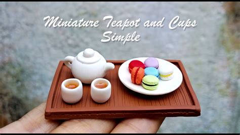 Miniature Teapot And Cups Simple Polymer Clay Tutorial Miniatur