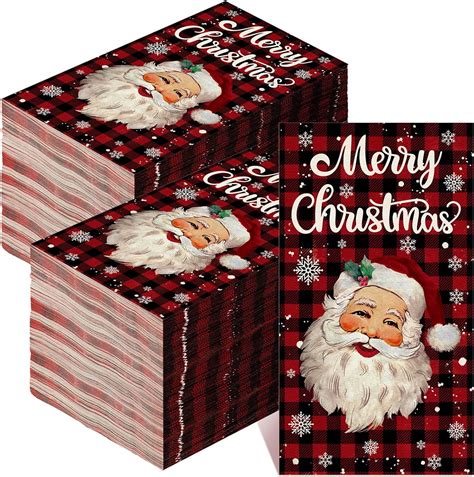 Amazon Zhanmai 200 Pcs Christmas Napkins Paper Guest Napkins 2