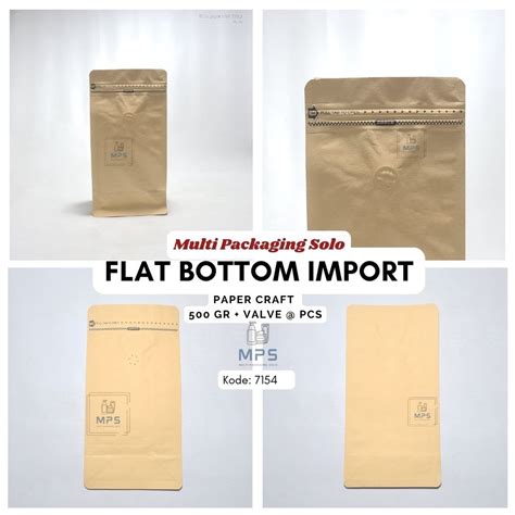 Jual Flat Bottom Import Paper Craft 500 Gr Valve Pcs Flat Bottom