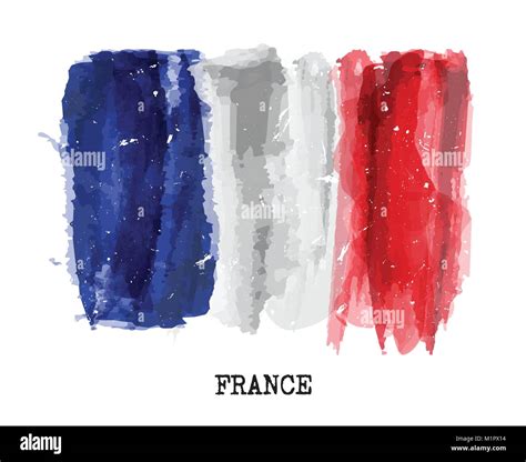 Watercolor painting flag of France . Vector Stock Vector Image & Art ...