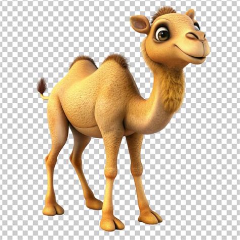 A Sticker Template Of Camel Cartoon Character Premium AI Generated PSD