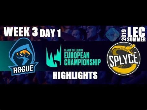 RGE Vs SPY Highlights LEC Summer 2019 Week 3 Day 1 YouTube