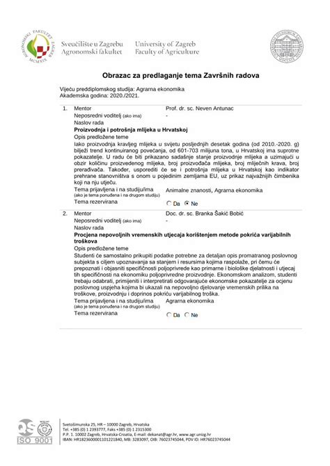 Pdf Obrazac Za Predlaganje Tema Zavr Nih Radova Dokumen Tips