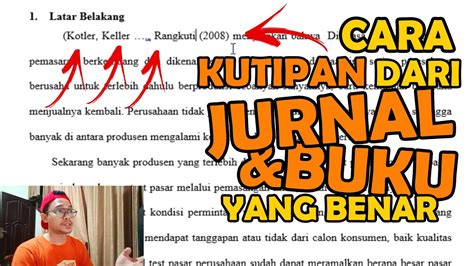 Tutorial 6 Membuat Sitasi Dengan Format Author Year Youtube