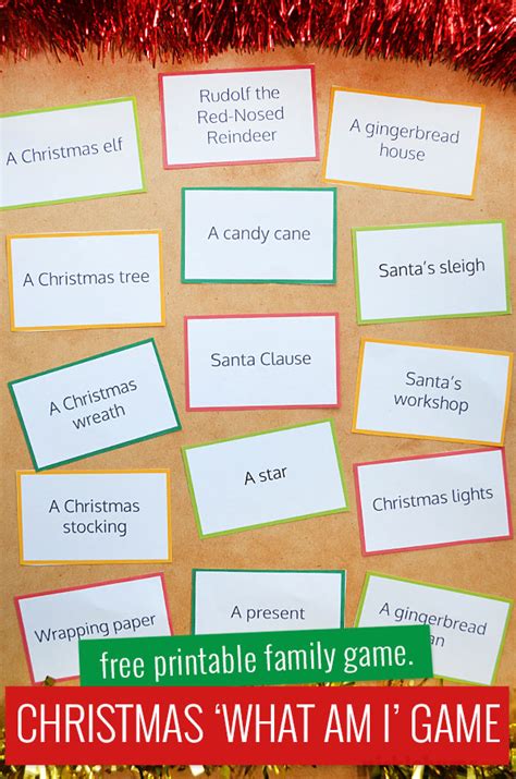 Christmas What Am I Game Free Printable Picklebums