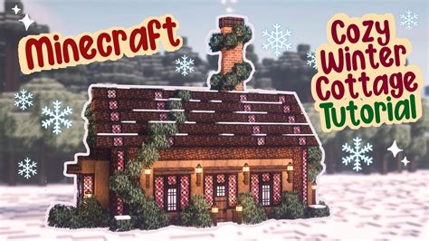 Cozy Minecraft Winter Cottage Tutorial Cottagecore Christmas