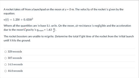 A Rocket Takes Off From A Launchpad On The Moon At Chegg