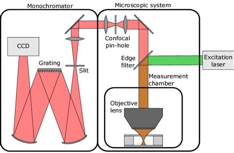 12 Scheme Of The Raman Spectroscopy Experiment Ccd Charge Coupled Download Scientific