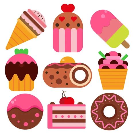 Dessert Vector Collection Design Bakery Vector Collection Design Stock