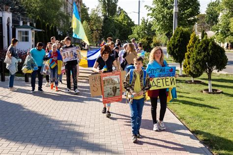 Chisinau Moldova Circa Mai Marche Pour Soutenir Le Peuple