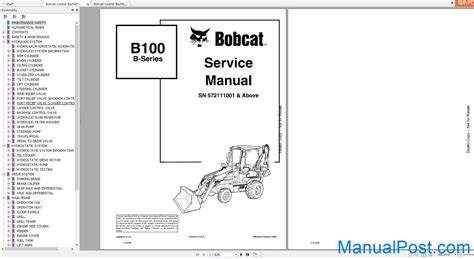 Bobcat Loader Backhoe B Service Manuals Manualpost Instant