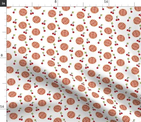 Cherry Pie Fabric Cherry Pie Fabric Food Pie Pies Etsy