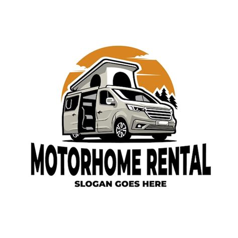 Premium Vector | Motorhome rental ready made logo vector illustration ...