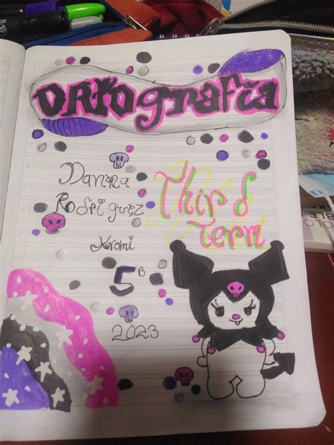 Ortografía Portada Kuromi tercer periodo