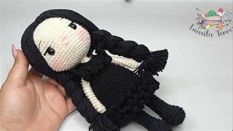 Tutorial Teje A Crochet Mu Eca Amigurumi Merlina Addams Wednesday Paso